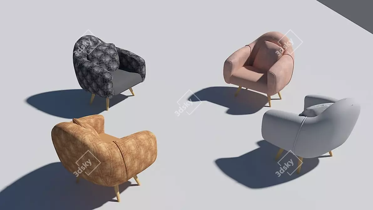 Elevate Your Home: ArmChair 3D model image 1