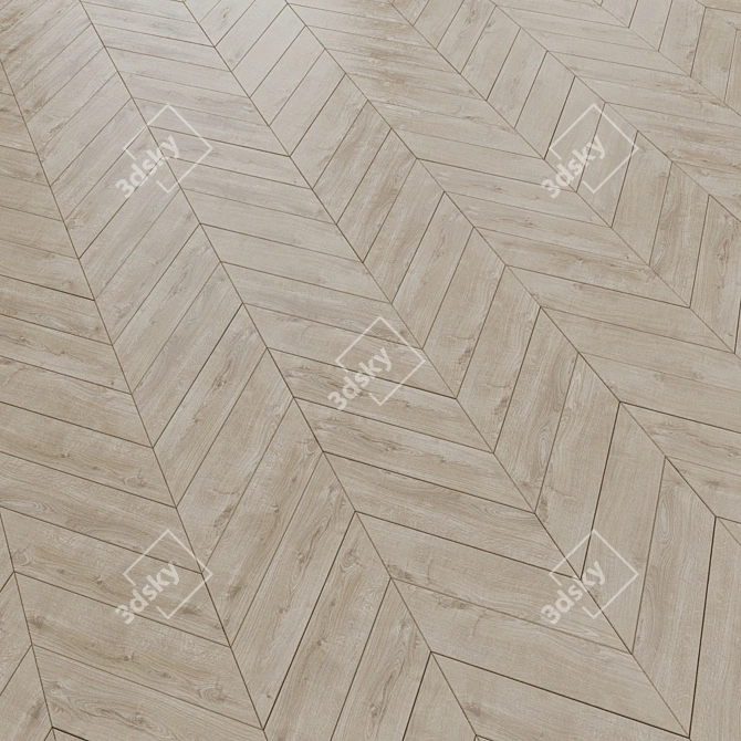 Versatile Parquet Patterns: Linear, Chevron, Herringbone 3D model image 2