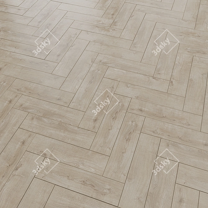 Versatile Parquet Patterns: Linear, Chevron, Herringbone 3D model image 3