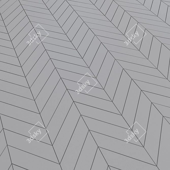 Versatile Parquet Patterns: Linear, Chevron, Herringbone 3D model image 5