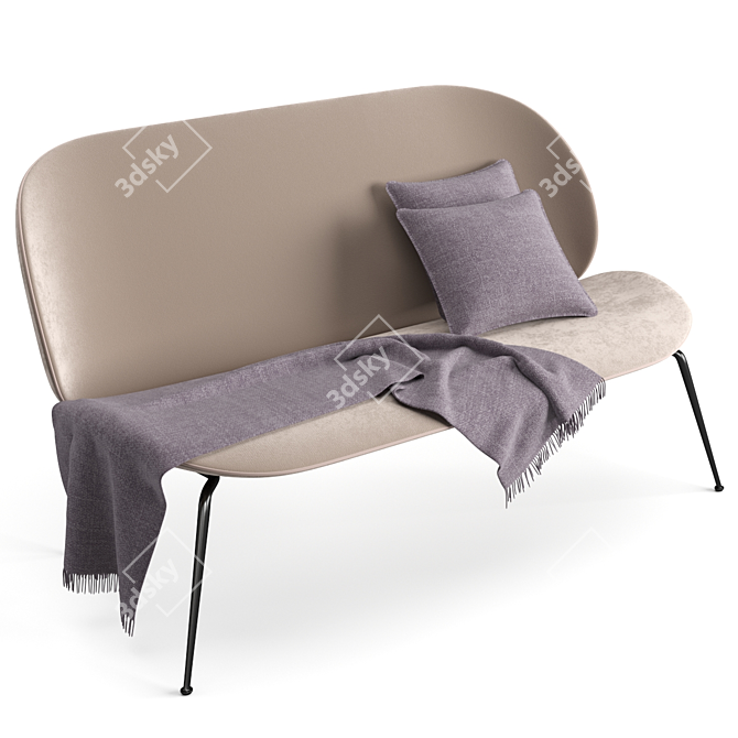 Stylish Gubi Beetle Sofa: Perfect Blend of Comfort and Design 3D model image 3