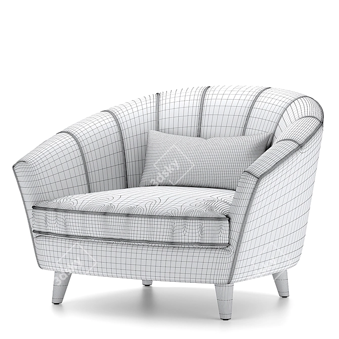 Elegant Garda Decor Chair 3D model image 5