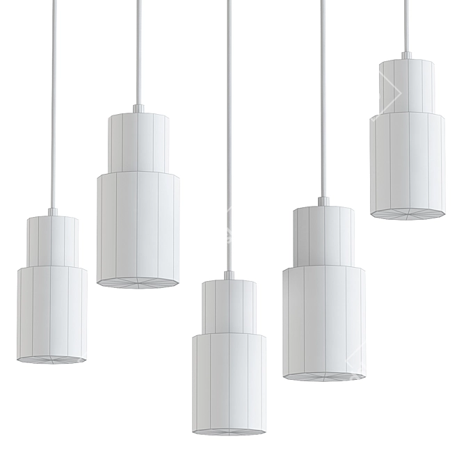 Sleek Nordic Pendant: SABRA 3D model image 2