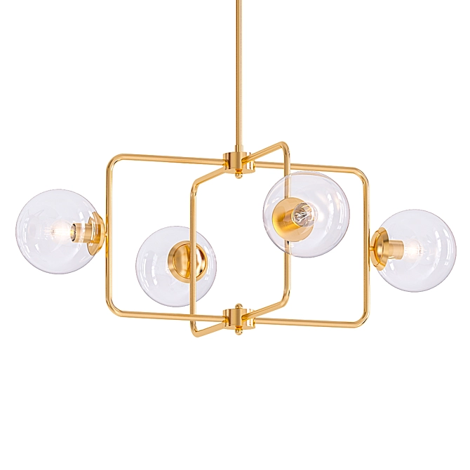 Satin Gold Chandelier: Carson Carrington 3D model image 1