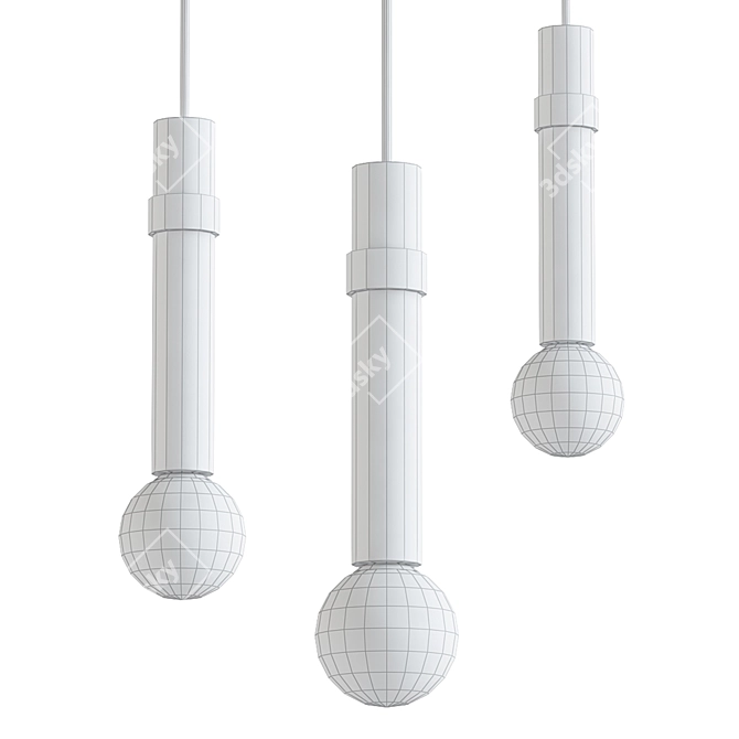 Elegant Kumi Pendant Light 3D model image 2