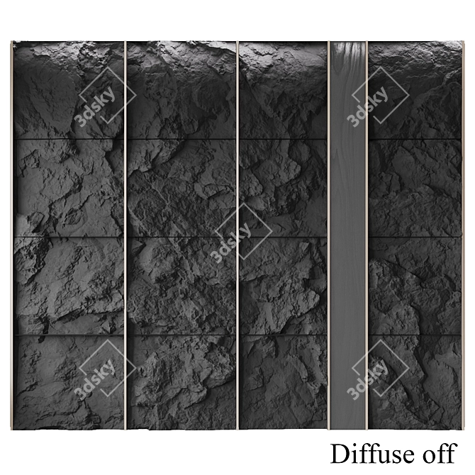 Rock Panel Wall Décor 3D model image 7