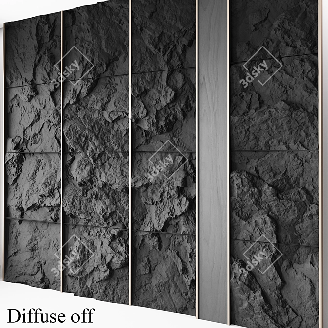Rock Panel Wall Décor 3D model image 8