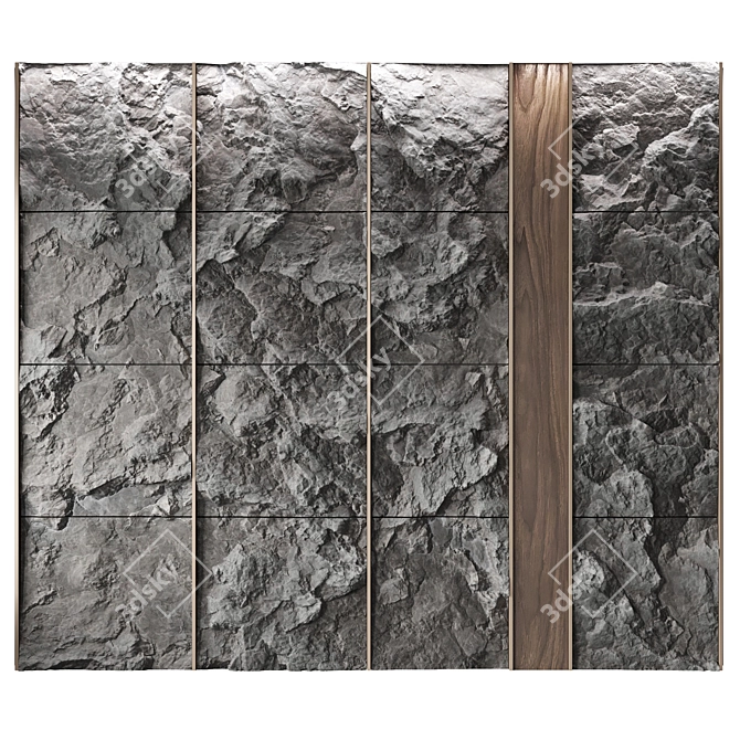 Rock Panel Wall Décor 3D model image 9