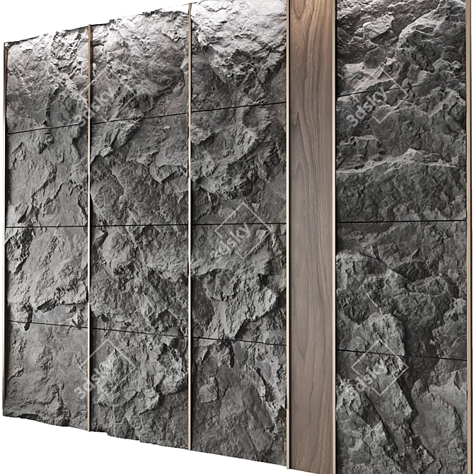 Rock Panel Wall Décor 3D model image 10