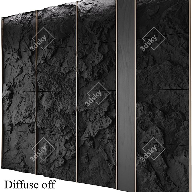 Rock Panel Wall Décor 3D model image 12