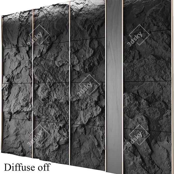 Rock Panel Wall Décor 3D model image 13