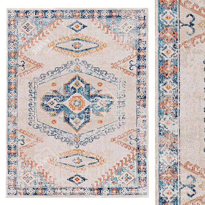 Luxury Duo Carpets Set 3D model image 1