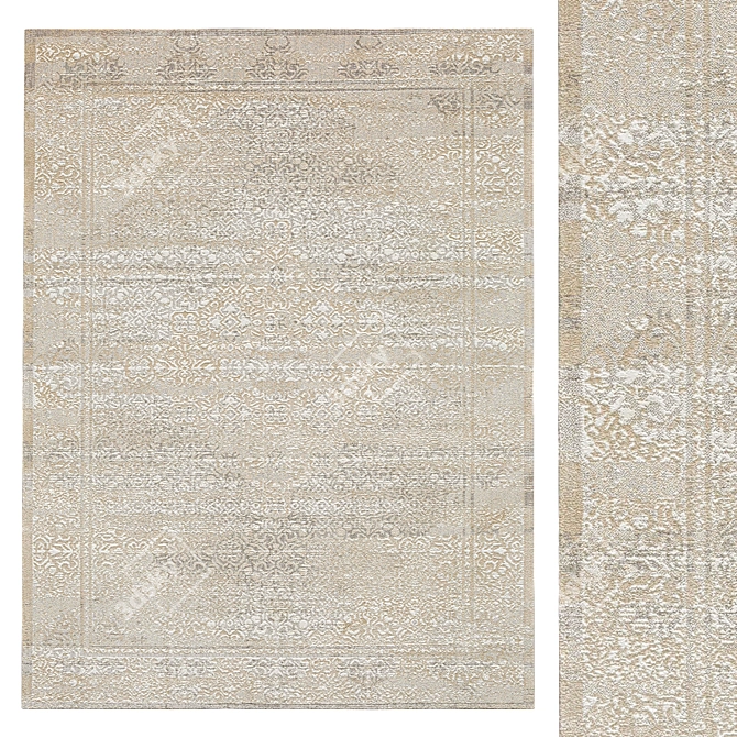 Luxury Duo Carpets Set 3D model image 2