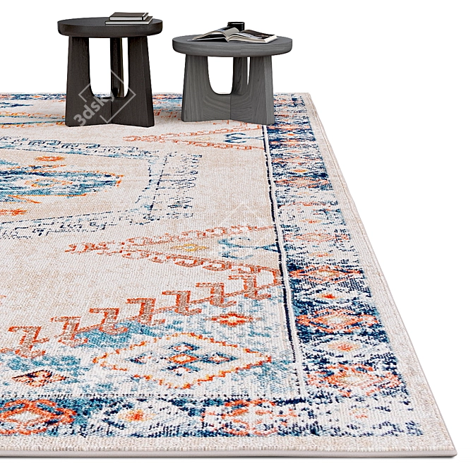 Luxury Duo Carpets Set 3D model image 3