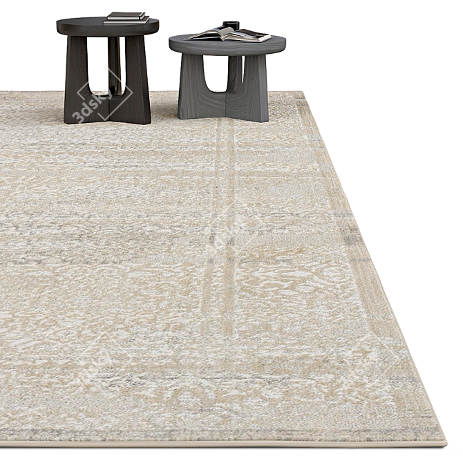 Luxury Duo Carpets Set 3D model image 4