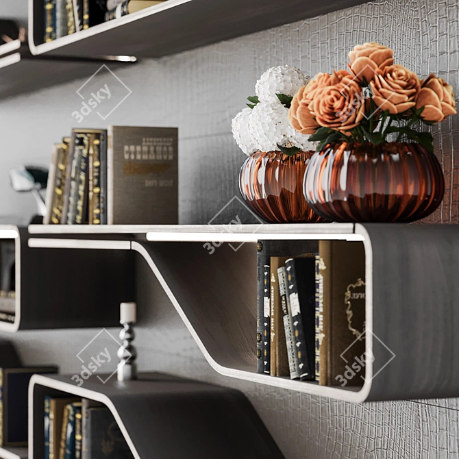 Modular Reflex Bookcase - SEGNO LIBRERIA 3D model image 2