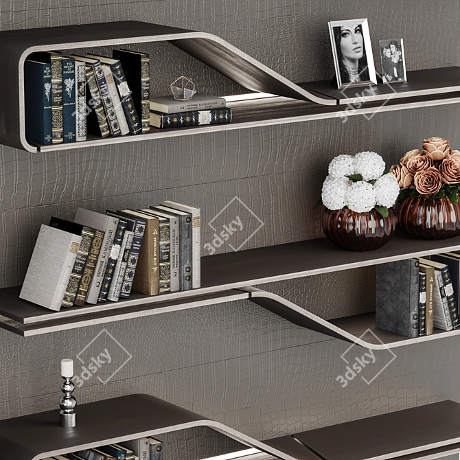 Modular Reflex Bookcase - SEGNO LIBRERIA 3D model image 4