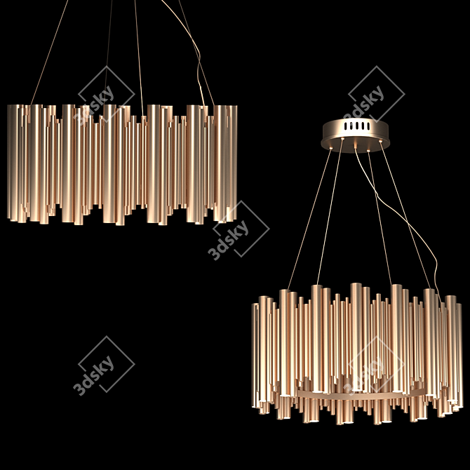 Luxury Margo Chandelier: Elegant Illumination in Style 3D model image 3