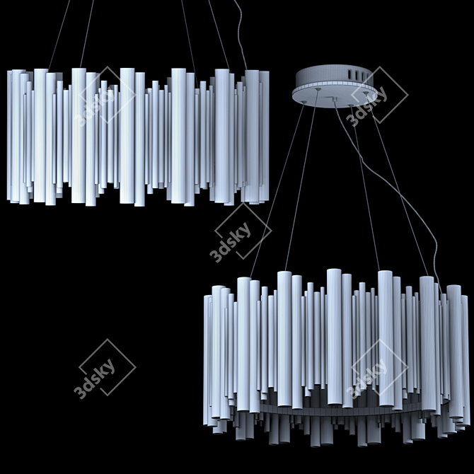 Luxury Margo Chandelier: Elegant Illumination in Style 3D model image 5