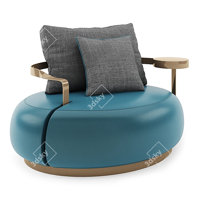 Botero Armchair: Sumptuous Comfort 3D model image 1