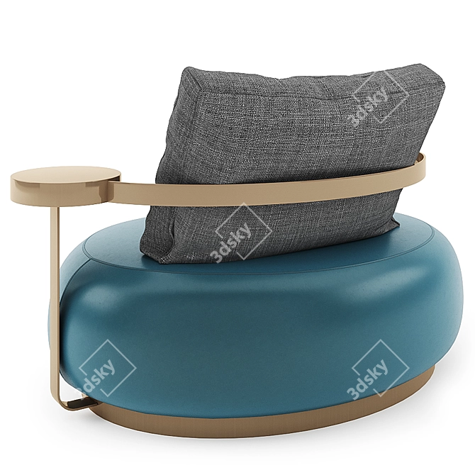 Botero Armchair: Sumptuous Comfort 3D model image 2