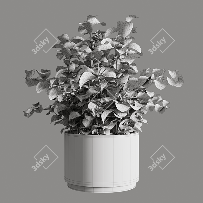 Elegant Marble Vase for Bouquet 3D model image 2