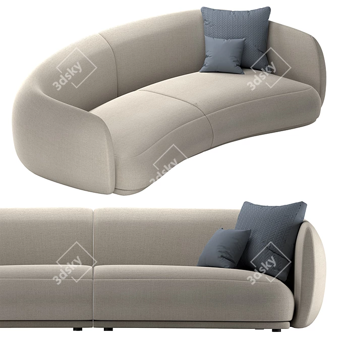 Modern Moroso Pacific Sofa 3D model image 2