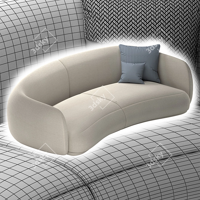Modern Moroso Pacific Sofa 3D model image 3