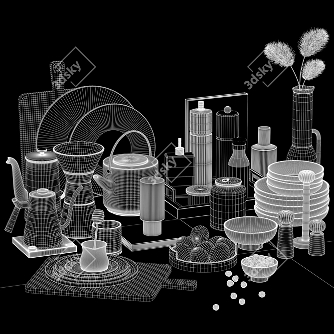 Kitchen Essentials Set 2018 3D model image 8