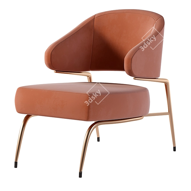 Elegant Armchair with 3Ds Max 2014 and Corona 2 Rendering 3D model image 1