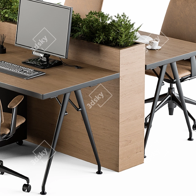 Modern Office Furniture Set: Employee 29 3D model image 4