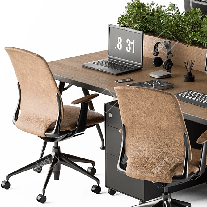 Modern Office Furniture Set: Employee 29 3D model image 5