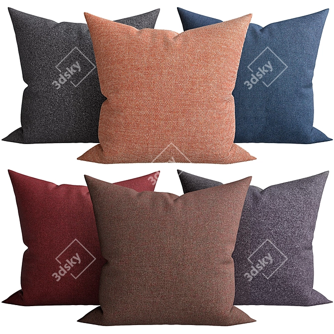 Elegant Home Décor Pillows 3D model image 1