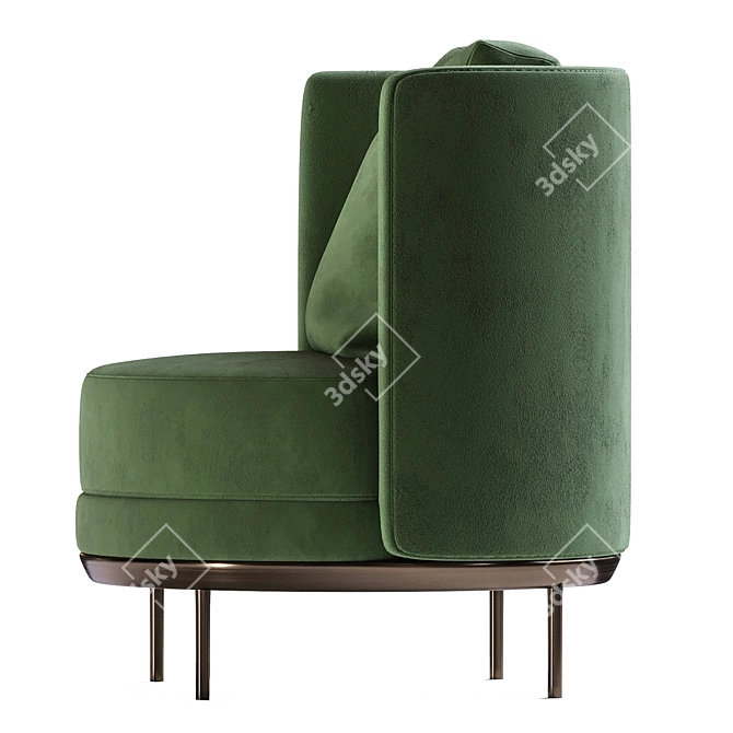 Green Armchair Corona Render 5 3D model image 3