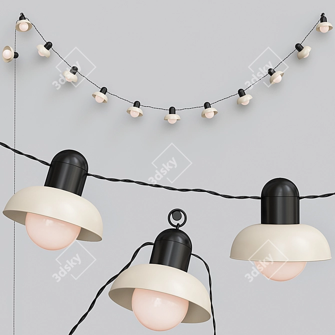 Solar Garden String Lights: Solvinden by Ikea 3D model image 2