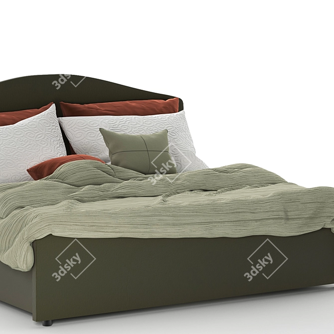 IKEA HAUGA Queen Bed Set 3D model image 3