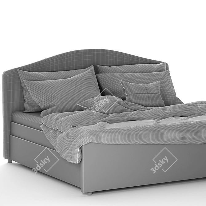IKEA HAUGA Queen Bed Set 3D model image 6