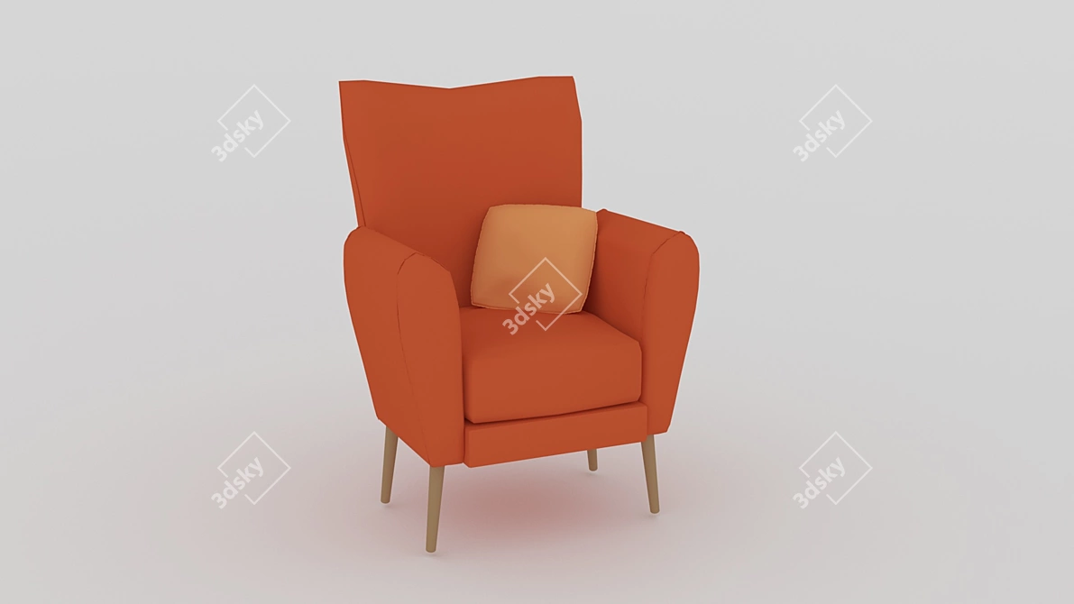 Elevix Armchair: Stylish Comfort 3D model image 1