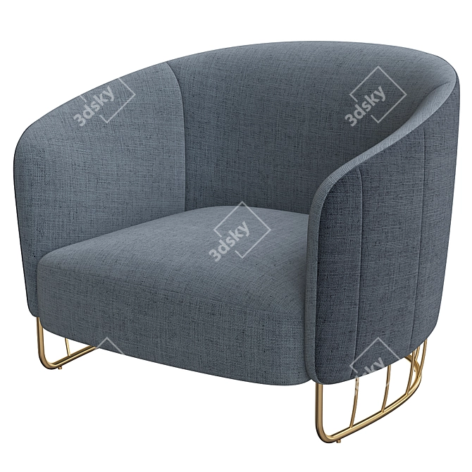 Tonella Armchair: Stylish Comfort and Elegance 3D model image 2