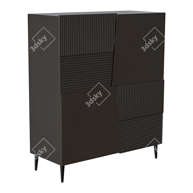 Modern Mil High Sideboard 3D model image 2