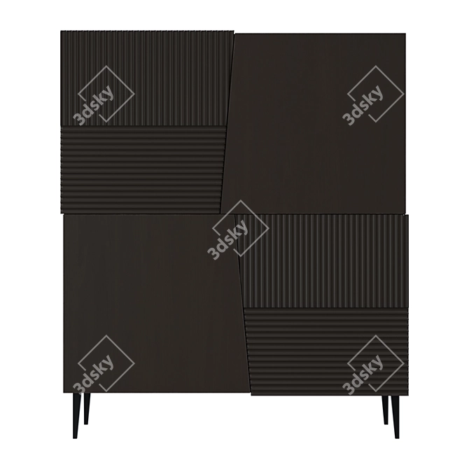 Modern Mil High Sideboard 3D model image 3