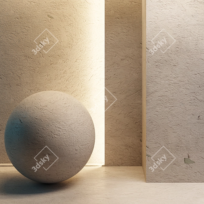 Seamless Plaster Texture 3D model image 1