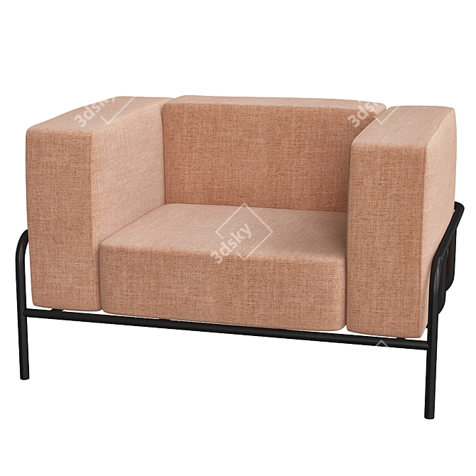 Modern Cache Lounge Chair: Stylish Comfort for Your Outdoor Space 3D model image 1