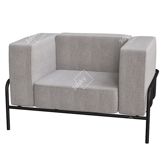 Modern Cache Lounge Chair: Stylish Comfort for Your Outdoor Space 3D model image 2