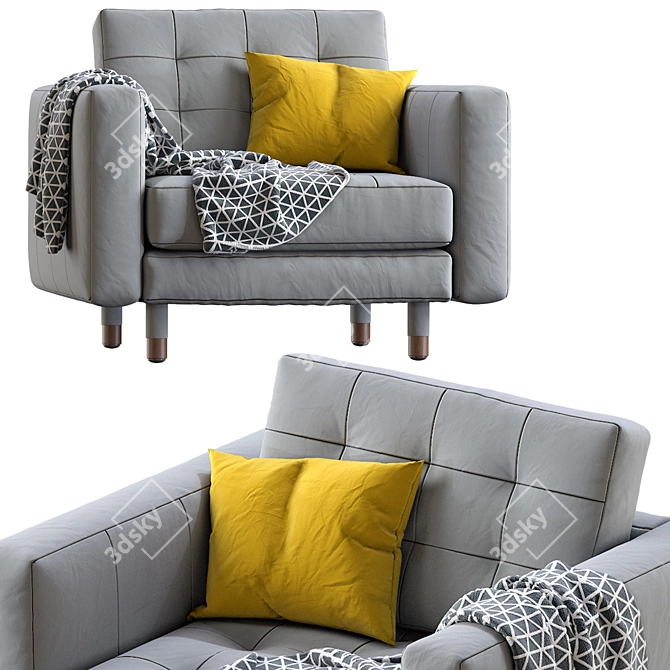 Elegant Landskrona Armchair by Ikea 3D model image 4