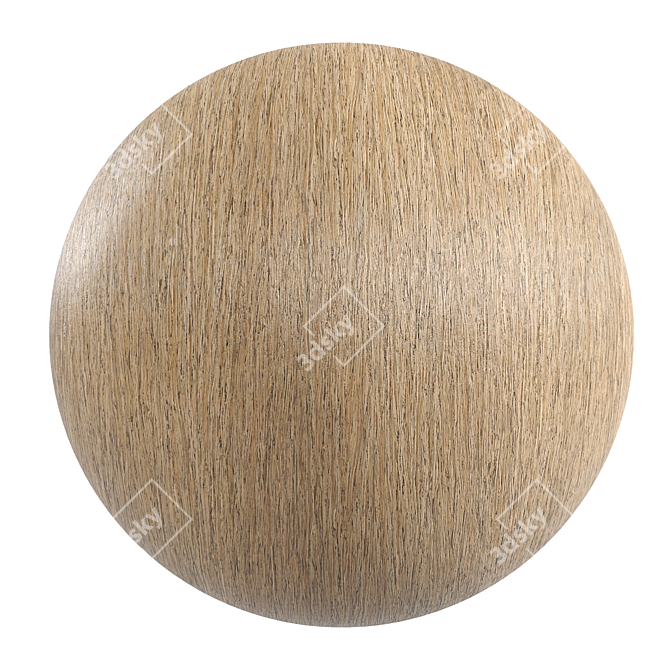 Sleek Zebrano Wood Design 3D model image 1