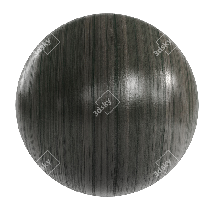 Exquisite Ebony Black Wood 3D model image 1