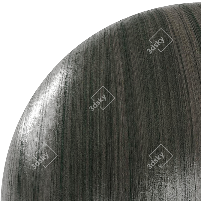 Exquisite Ebony Black Wood 3D model image 4