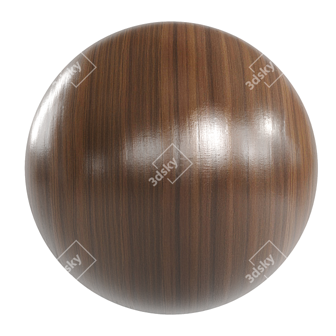 Exquisite Ebony Wood Texture 3D model image 1