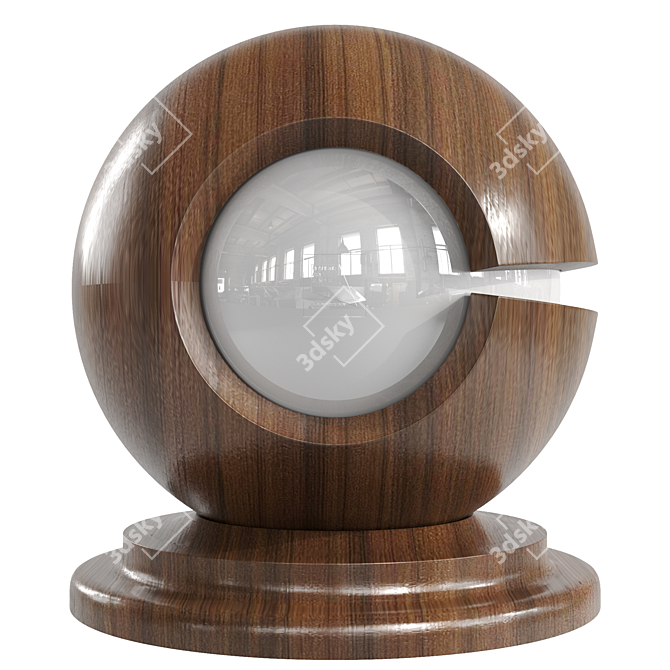 Exquisite Ebony Wood Texture 3D model image 3